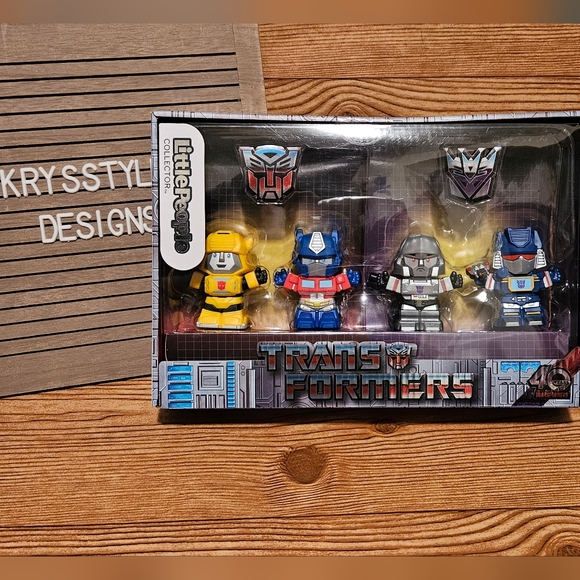 Little People Collector Transformers Optimus Prime Bumblebee Megatron Soundwave
